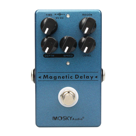 Mosky Guitar Effect Pedal Magnetic Echo Delay Electric True Bypass 5 Knobs Guitar Parts Pedals Distortion Pedal Overdrive