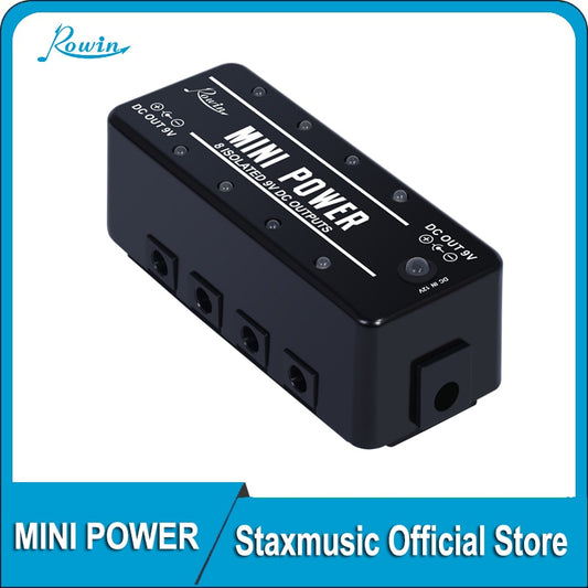 Rowin LEF-329 Mini Power Pedal Guitar Pedals Power Supply Multi Circuit Power 8 Isolated 9V Output With Short Circuit Protect