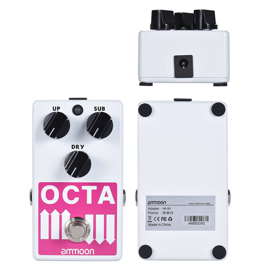 ammoon OCTA Electric Guitar Pedal Precise Polyphonic Octave Generator Guitar  Effect Pedal Supports SUB/ UP Octave &amp; Dry Signal