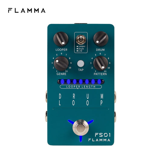 FLAMMA FS01 Drum Loop Drum Machine Looper Guitar Effects Pedal 20Min Looper 11 Different Rhythm Styles