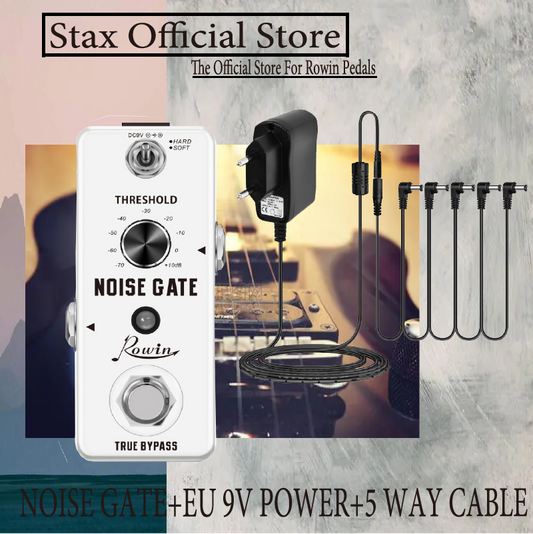 Rowin LEF-319 Guitar Noise Gate Pedal Noise Killer Pedals Noise Suppression Effect Pedal With Power Cables In Box