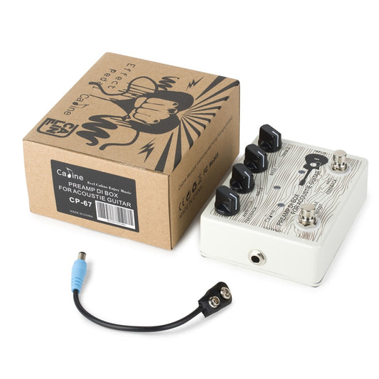 Caline CP-67 Acoustic Guitar Effect Pedal Preamp and DI Box for Acoustic Guitars True Bypass Guitar Accessories