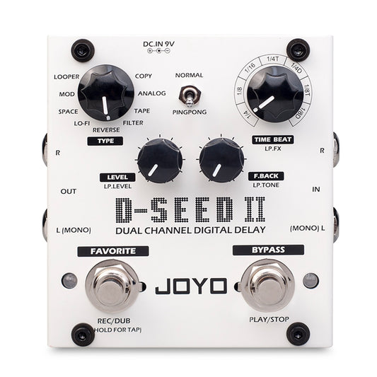 JOYO D-SEED-II Delay Looper Pedals Electric Guitar Bass Pedal Multi Effect 8 Delay Modes TAP TEMPO Stereo Pedal Guitar Parts