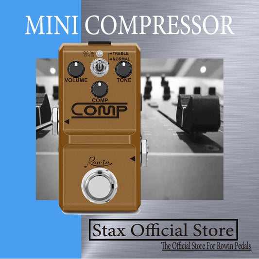 Rowin LN-333 Analog Mini Opto Compressor Box Guitar Compression Pedal for Electric Guitar BASS